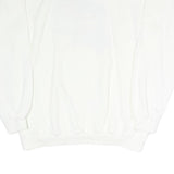 SWITCHER Mens White Cotton Blend Crew Neck M Printed Front Sweatshirt