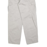 LETS GO Mens Cotton Blend Beige Regular Straight Trousers W30 L30 Zip Closure