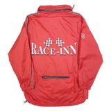 JAS Mens Red Racing Motif Zip Jacket S Polyester Casual Sportswear Lightweight