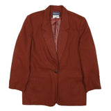 REQUIREMENTS Womens Rust Single Button Wool Jacket UK 10 Classic Tailored Blazer