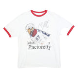 NLHPA Mens White & Red Max Pacioretty Graphic T-Shirt M Crew Neck Short Sleeve