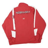 COLOSSEUM Mens Red & White Nebraska Huskers Track Jacket L Polyester Blend Sport