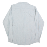 WRANGLER Mens Blue & White Slim Stripe Shirt M Cotton Casual Classic