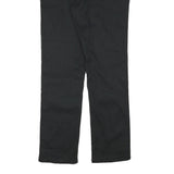 DICKIES Womens Black Slim Fit Straight Leg Trousers W32 L31 Cotton Blend Zip