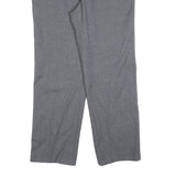 FREY Mens Wool Grey Regular Fit Straight Leg Trousers W34 L32 Classic Formal