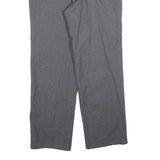 FREY Mens Wool Grey Regular Fit Straight Leg Trousers W34 L32 Classic Formal