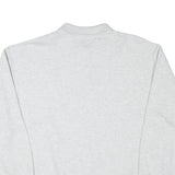 WHALE Mens Grey Polo Collar XL Sweatshirt Cotton Blend Casual Pullover