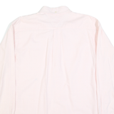 TOMMY HILFIGER Mens Pink Plain Shirt L Button Down Collar Cotton Long Sleeve
