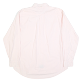 TOMMY HILFIGER Mens Pink Plain Shirt L Button Down Collar Cotton Long Sleeve