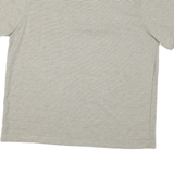 DONNKENNY Mens Beige & Black Striped Polo Shirt L Cotton Blend Short Sleeve