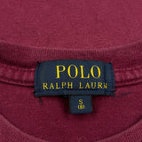 Age 8 Polo By Ralph Lauren T-Shirt - Small Burgundy Cotton