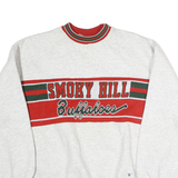 VARSITY Mens Grey Sweatshirt Smoky Hill Buffaloco Crew Neck L Retro