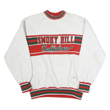 VARSITY Mens Grey Sweatshirt Smoky Hill Buffaloco Crew Neck L Retro