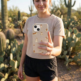 Seashell Corgi Cuties iPhone 15 Pro Case - Lifestyle photo showing phone case in use