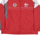 REEBOK Mens Red & Grey Windbreaker Jacket 2XL Polyester Blend Zip