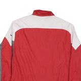 REEBOK Mens Red & Grey Windbreaker Jacket 2XL Polyester Blend Zip