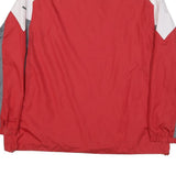 REEBOK Mens Red & Grey Windbreaker Jacket 2XL Polyester Blend Zip