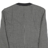 ANDRE JOHAN Womens Black & White Houndstooth Button Jacket M Woven Classic