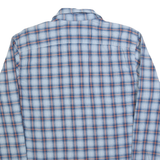 WRANGLER Mens Blue & Brown Check Shirt L Long Sleeve Button Casual Cotton Blend