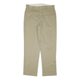 DICKIES Mens Regular Fit Beige Cotton Blend Trousers W38 L34 Workwear Zip