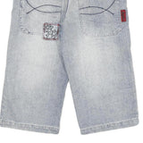 DOGNOSE Mens Shorts Blue Casual M W30 Embroidered Patches Cotton Blend