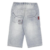 DOGNOSE Mens Shorts Blue Casual M W30 Embroidered Patches Cotton Blend
