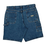 Carpenter Wrangler Denim Shorts - 37W 10L Blue Cotton