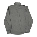 Hexagon Product Southpole Striped Shirt - Large Grey Cotton