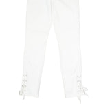 7 FOR ALL MANKIND Womens Jeans White Slim Skinny Denim W27 L29 Lace-Up Hem