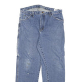 DICKIES Mens Regular Blue Denim Jeans W34 L29 Workwear Casual Cotton Blend Zip
