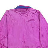 Womens Pink & Blue Plain Button Jacket L Polyester Blend Relaxed Fit Lightweight