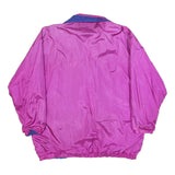 Womens Pink & Blue Plain Button Jacket L Polyester Blend Relaxed Fit Lightweight