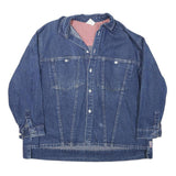 OILILY Womens Blue Denim Jacket M Cotton Blend Button Casual Outerwear