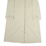 MARCONA Womens Cream Cotton Blend Jacket L Plain Zip Closure Classic Fit