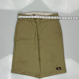 Relaxed Fit Dickies Shorts - 28W 13L Beige Polyester Blend