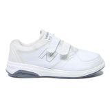 NEW BALANCE 813 Mens White Leather Strap Trainers UK 7.5 Comfortable Casual