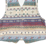 VIVALID Womens Multi Colour Button Cotton Blend Pattern Vest M Casual Stylish