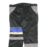 NILE Mens Polyester Blend Black Blue Gold Regular Straight Trousers W36 L30