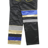 NILE Mens Polyester Blend Black Blue Gold Regular Straight Trousers W36 L30
