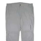 CRIVIT OUTDOOR Mens Polyamide Grey Regular Trousers W42 L28 Outdoor Zip Closure