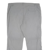 CRIVIT OUTDOOR Mens Polyamide Grey Regular Trousers W42 L28 Outdoor Zip Closure