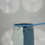 501 Levis Contrast Stitch Jeans - 27W US 4 Blue Cotton