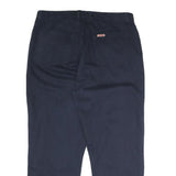 TEDDY'S JEANS Mens Cotton Blend Regular Navy Blue Trousers W34 L36 Classic Zip