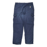 Carhartt Cargo Trousers - 38W 34L Blue Cotton Blend