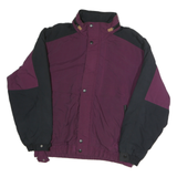 PACIFIC Mens Purple & Black Zip Polyester Jacket L Casual Outdoor Wear