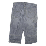 PIONEER Mens Blue Casual Denim Shorts XL W34 Cotton Blend Pocketed Relaxed Fit