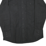 WRANGLER Mens Black Patterned Long Sleeve Shirt XL Cotton Blend Casual Stylish