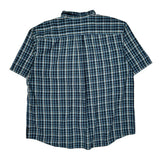 Dickies Checked Short Sleeve Shirt - 2XL Blue Cotton