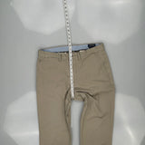 Stretch/Straight Fit Polo By Ralph Lauren Chinos - 36W 31L Beige Cotton