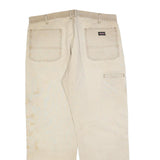 CARHARTT Mens Relaxed Beige Cotton Blend Zip Trousers W40 L32 Workwear Casual